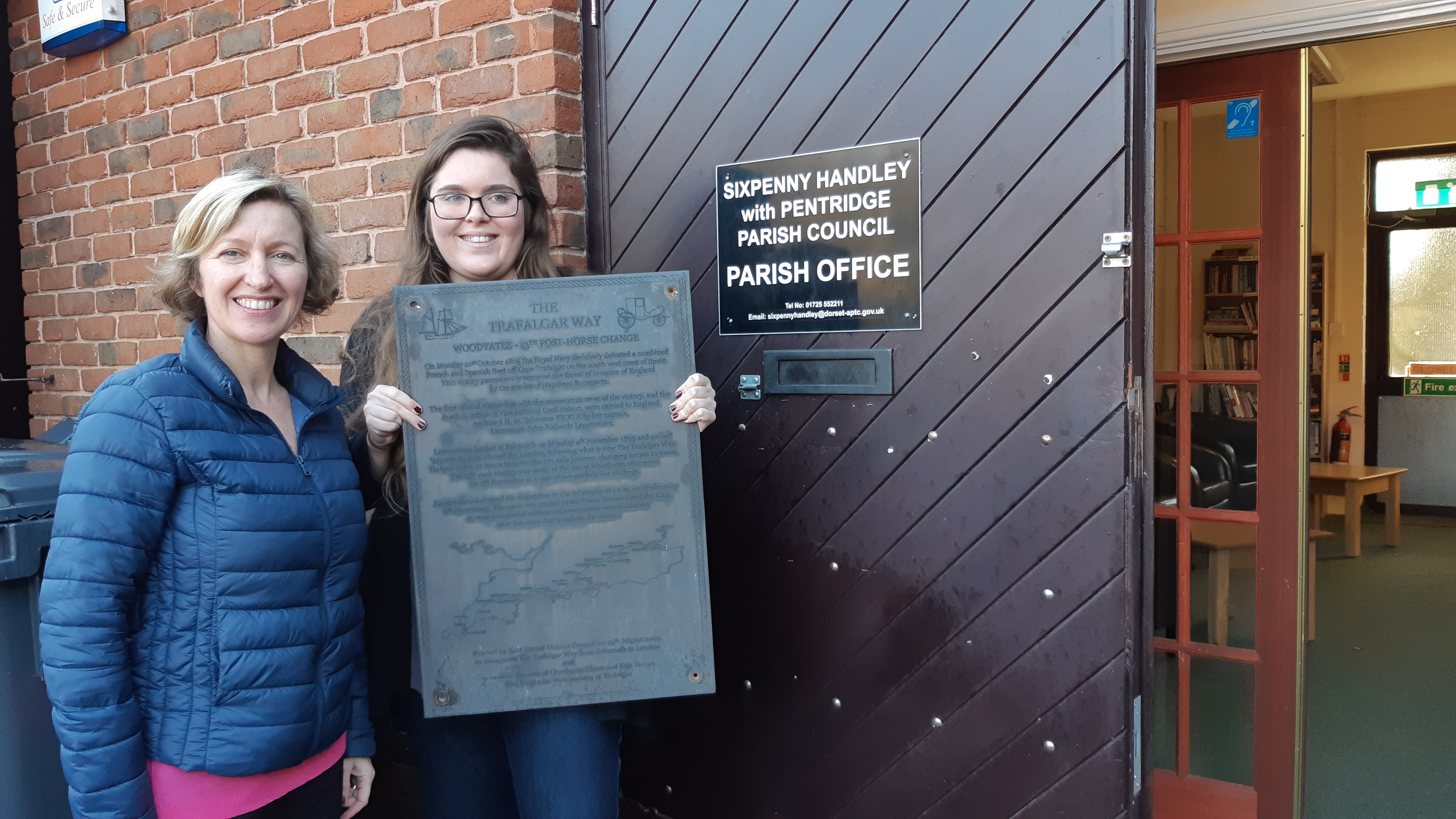 Trafalger Plaque restored and returned.jpg